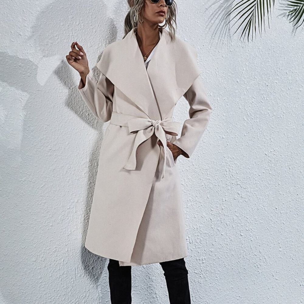 waterfall trench FALL long classic jacket beige - Picture 2 of 6